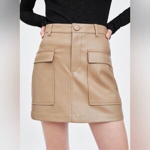 Zara Faux Leather Mini Skirt